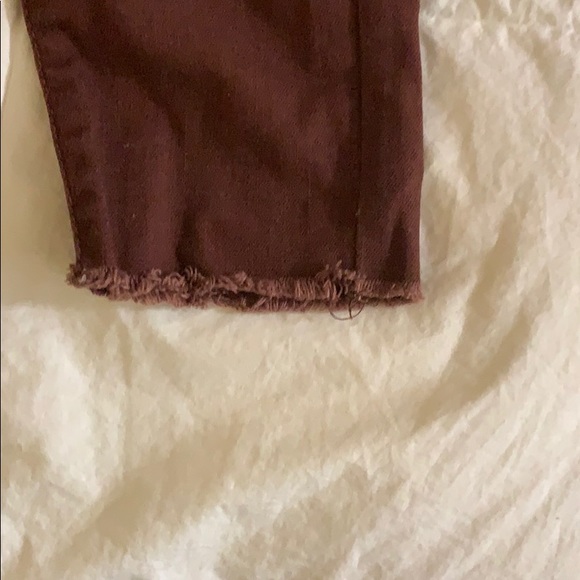 Maroon Ripped Jeans - Picture 4 of 6